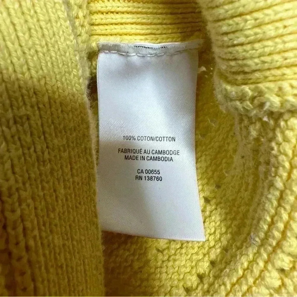 Reitman’s Knitted  Sweater Boat Neck 3/4 Length Sleeves Yellow Size Extra Small - Picture 9 of 16